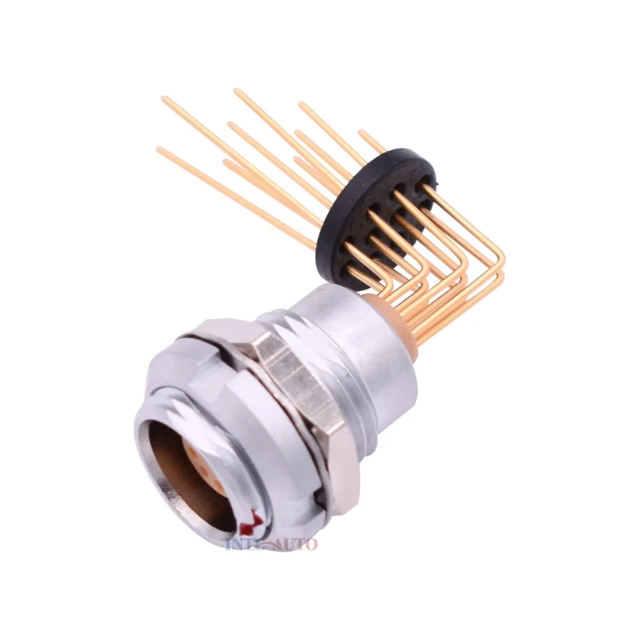 0B цилиндрические соединители M9 локоть 7 пин Контакты Разъем Женский Разъем PCB 90 градусов