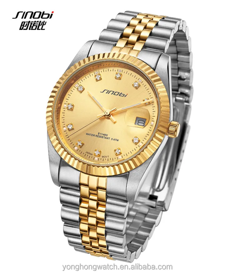 1148 Quartz Full Stainless Steel Vogue Couple Lover Wrist Watch