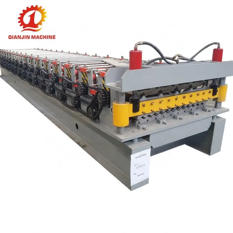 
Double Deck Concrete Roof Tile Aluminum Steel Floor Rolling Forming Machine For Wooden Guard House 