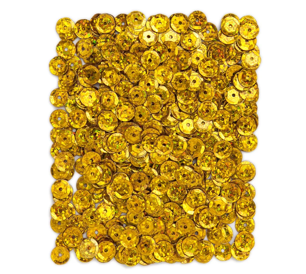 Wholesale Children Use Safety Holographic Sequins 9mm Light Green Sequin Cup Sequin Crafts Iridescent Spangles For DIY Making