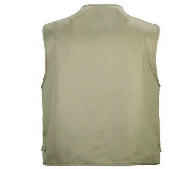 sleeveless work vest with many pockets outdoor working vest uniform manufacture cotton fishing life jacket