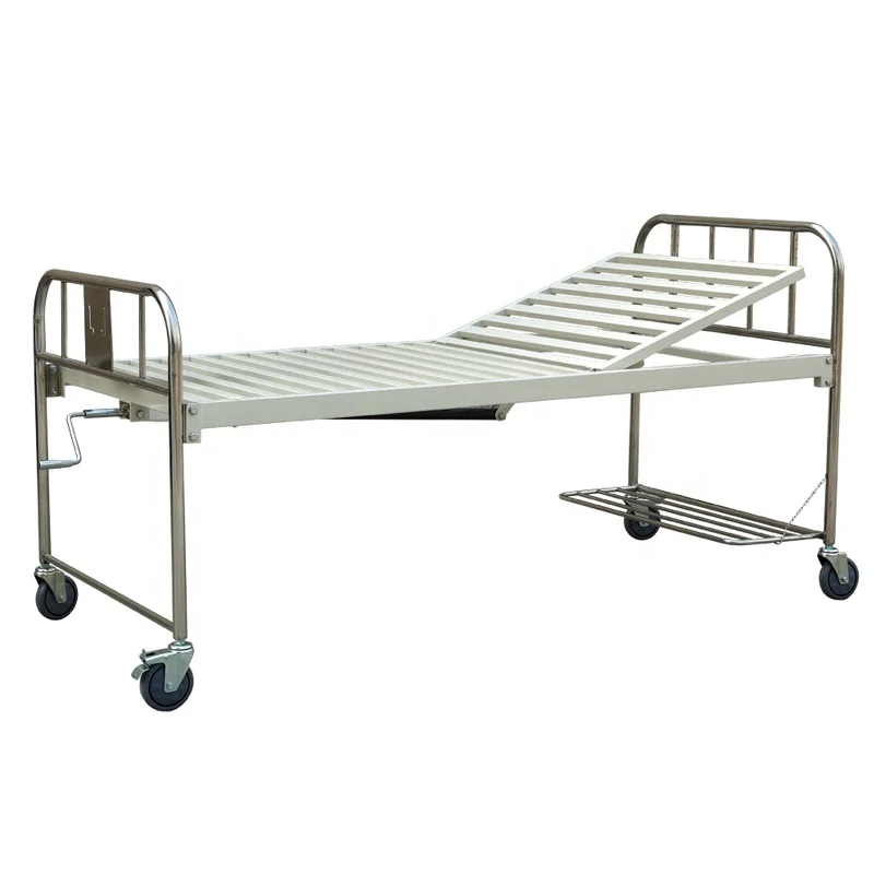 Simple hospital furniture low price manual 1 crank janak hospital bed