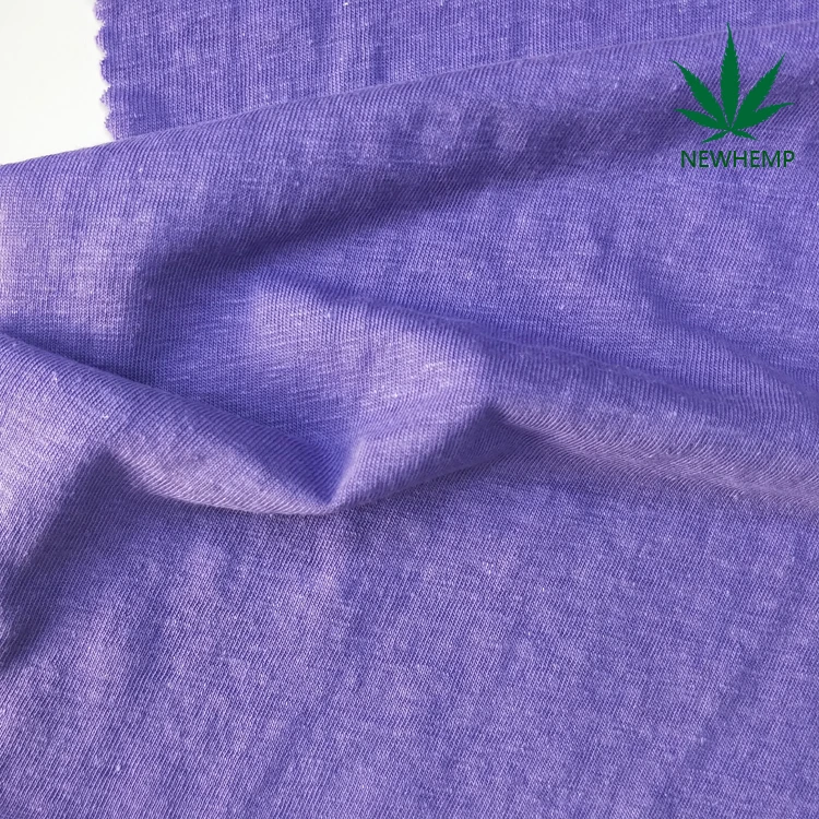 
GOTS certificated fabric hemp with 55% hemp 45% organic cotton blends hemp jersey fabric 