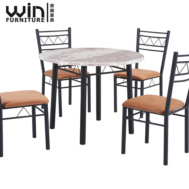 Cheap Round Dining Room Table Sets High Quality Home Use Coffee Table with Chair