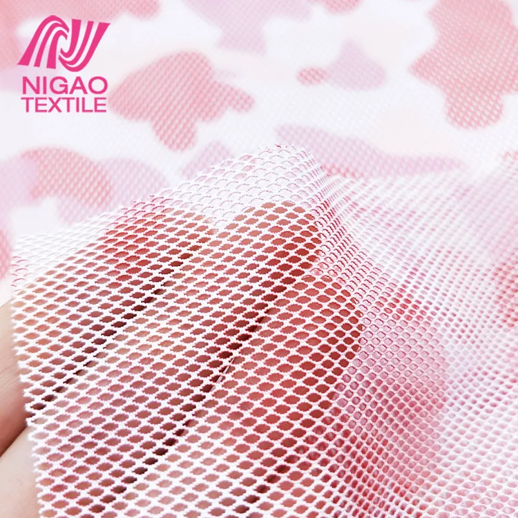 Ткань с напечатанным рисунком на заказ, четырехсторонняя эластичная ткань из полиэстера и спандекса, сетчатая ткань для бикини, женская одежда