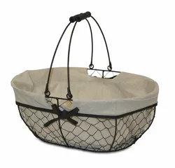 iron wire fabric storage basket