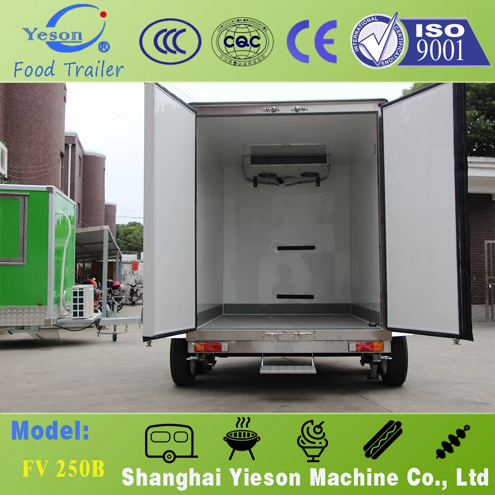 Hot sale Mobile Custom Outdoor snack unique design cool room trailer chiller/freezer trailer