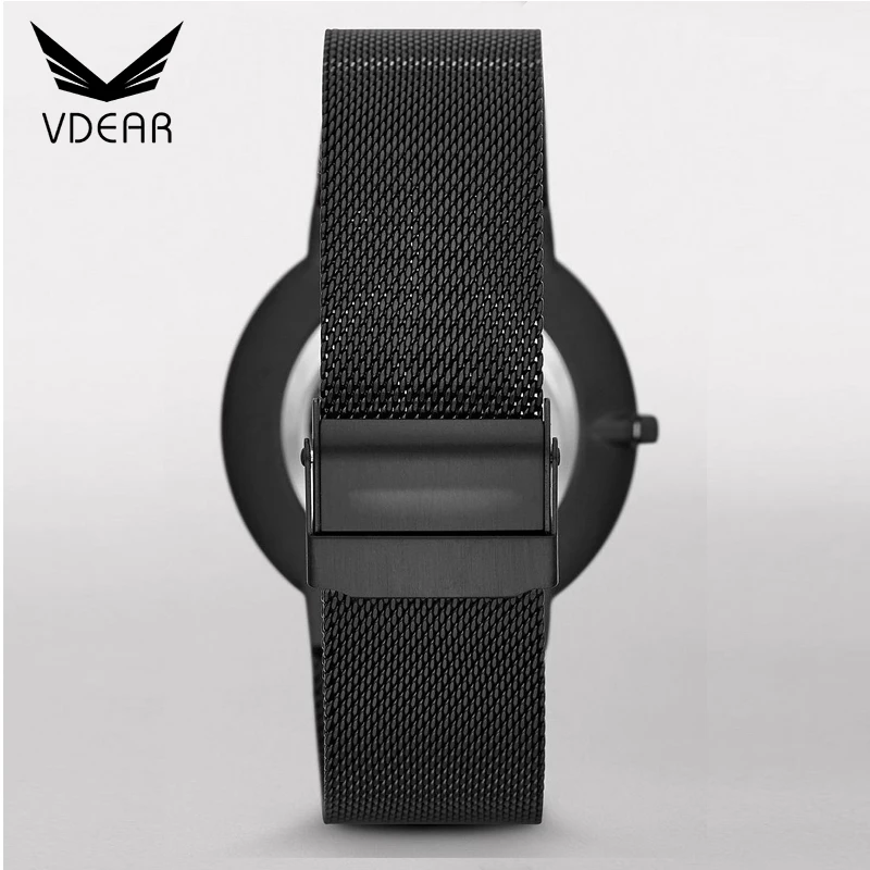Golden black men european watches custom design stainless steel mens brand watch