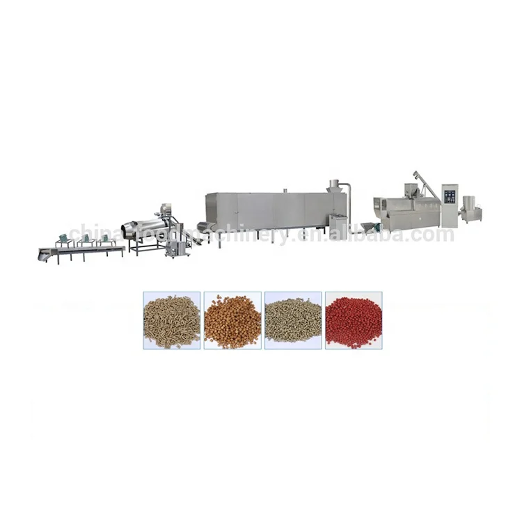 Automatic floating fish feed extruding machine buy pet food process equipment