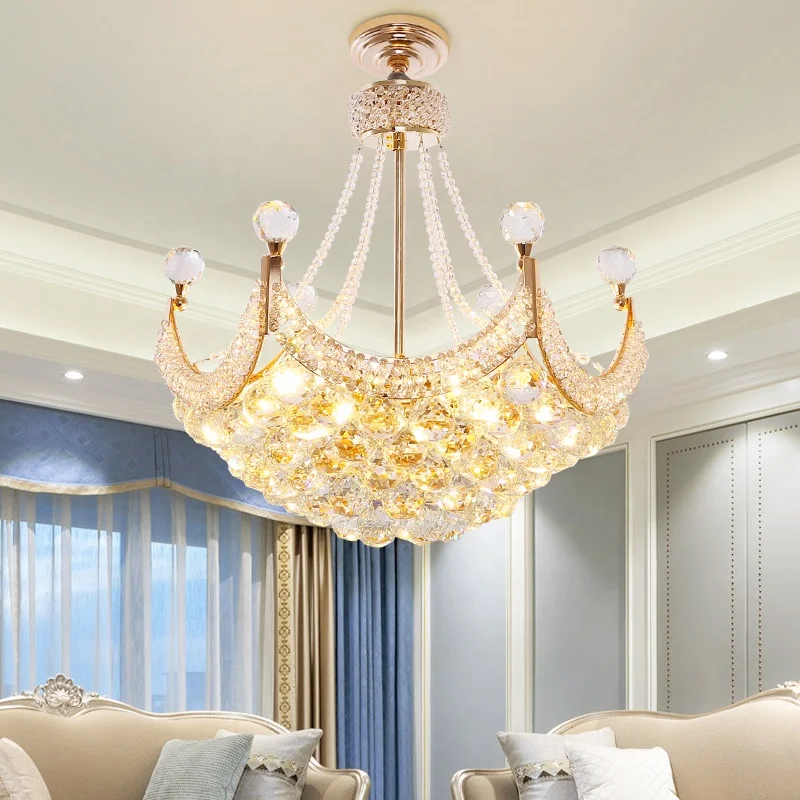 American style modern creative design luxury K9 crystal LED chandelier light decor for hotel lobby villa living room