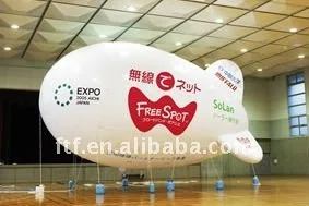 inflatable flying Shark airship newest fashionable PVC inflatable airship  Huge airship for advertising