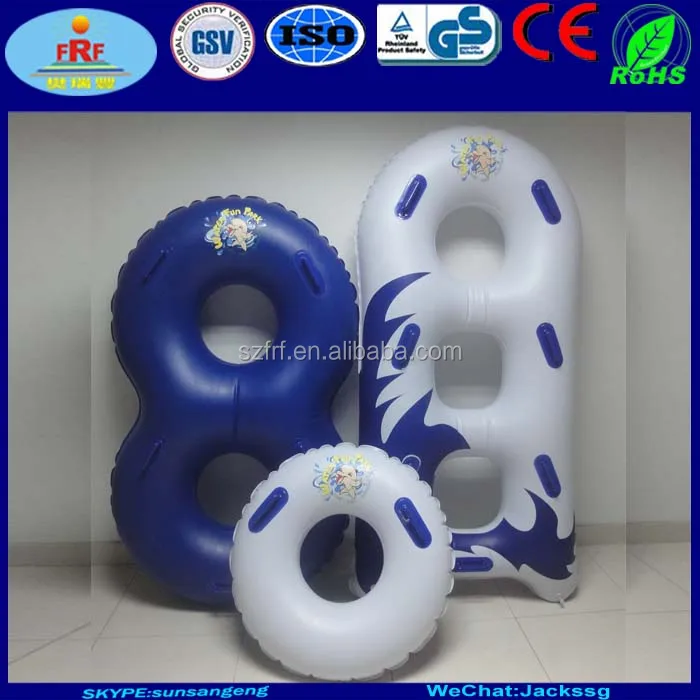 Summer Water Play Fun Inflatable Double Water Park Tube Water Slide Tube Waterpark Double Tube