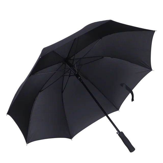 Custom made brand logo print automatic auto open big straight black red purple umbrella golf