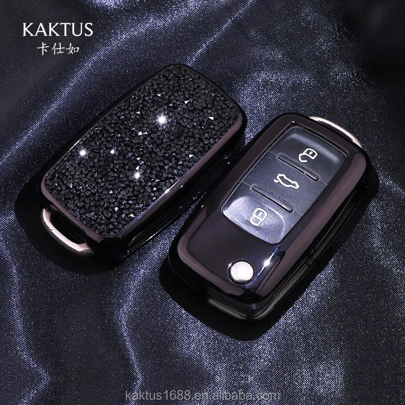 For volkswagen Lavida Gran Lavida Golf 6 BORA SAGITAR POLO Tiguan Car Key Case PC Diamond Crystalprotect Cover Car key shell