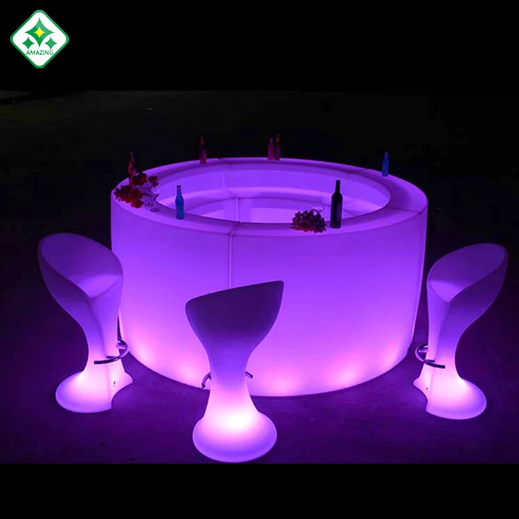 
Luminous Color Change Illuminated LED Bar Counter/ Hot Sell LED BarCounter/ LED Outdoor Lawn Use Bar Counter 