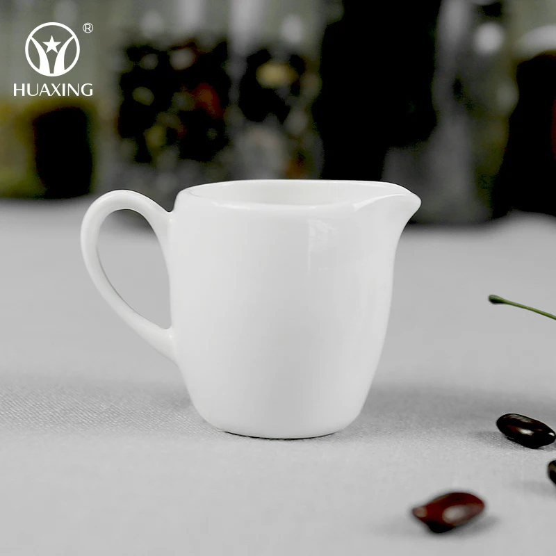 Недорогой Белый Маленький сливочный 80 мл керамический молочный горшок из Китая