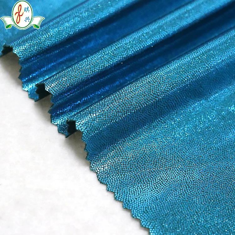 Metallic foil bikini swimwear fabric elastic glossy nylon spandex swimsuit swimwear fabric various colors swimwear fabric