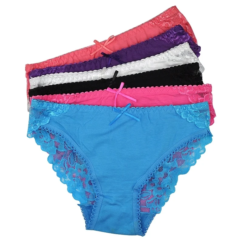 
Lovely high cut french briefs low waist underwear wholes girls cute lace panties 