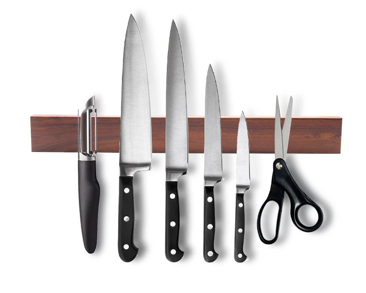 18 Inch Strong Magnet Strength Bamboo Magnetic Knife Block Stainless Steel Magnetic Knife Strip Magnetic Knife Holder