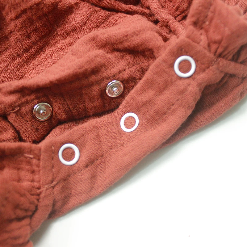 
Autumn Organic Cotton Girl Ruffle Infant Cotton 2-pcs dress linen baby bulk bloomers 