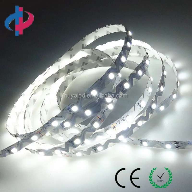 nano waterproof IP65 2835 SMD s shape flexible led strip 60led/m DC24V 8mm easy install bendable strip led