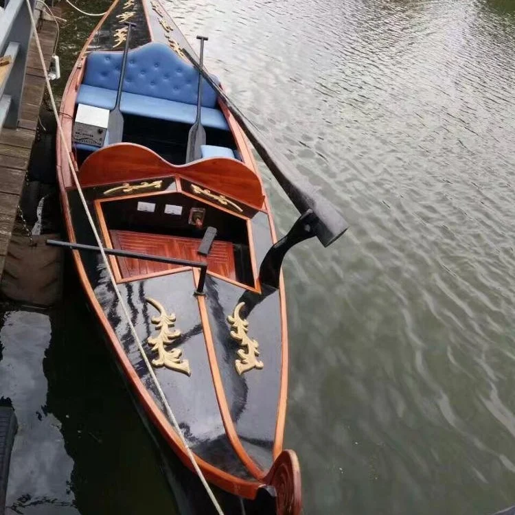 elegant artistic European style leisure sightseeing wooden boat