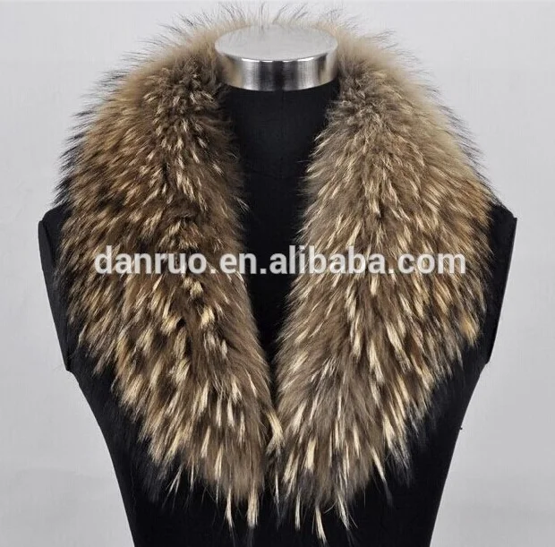 Raccoon / Fox Fur Detachable Fur Collars Leather Jacket fox Fur Collar