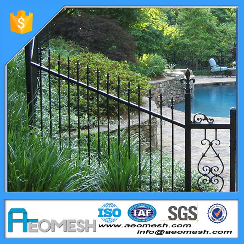 AEOMESH RP iron fence metal fence, metal iron palisade fence
