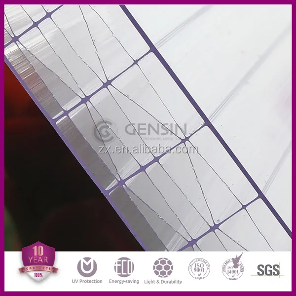 16/20/25mm Diamond and X- structure hollow polycarbonate sheet manufacturered in China