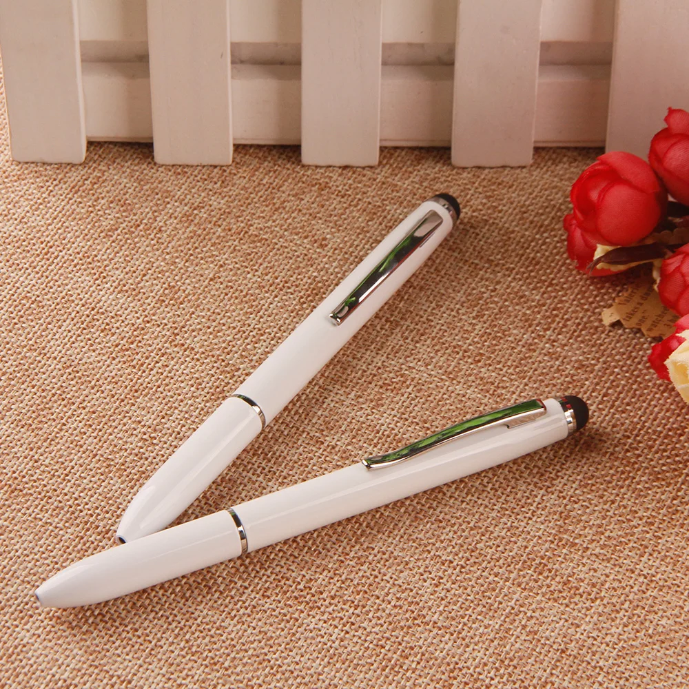 Unique promotional branded touch screen pen custom logo white stylus pen