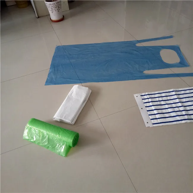 
PE Plastic Disposable Aprons Disposable Bibs For Adult 