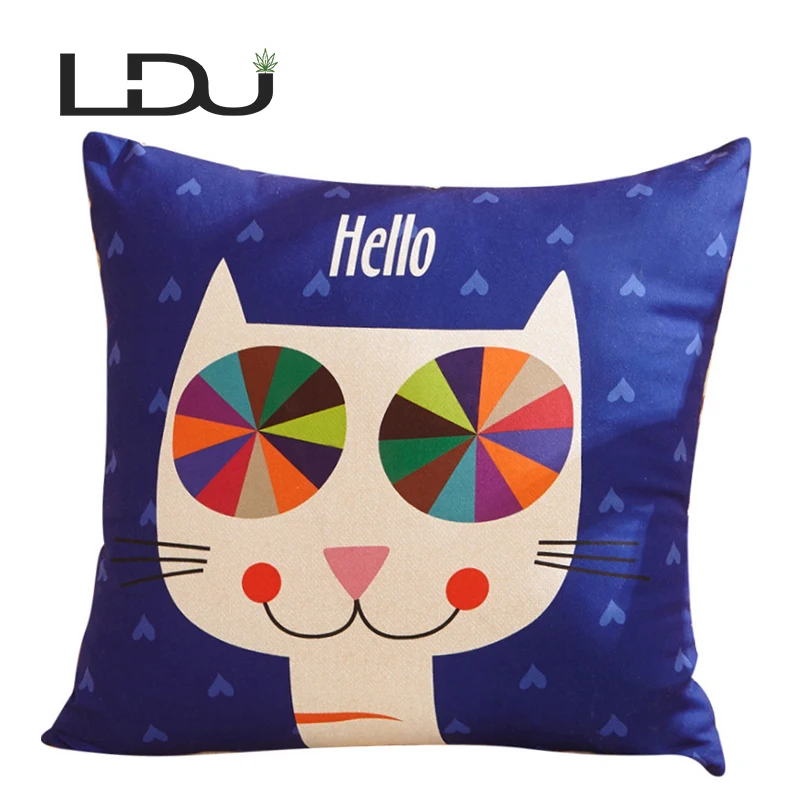 
Wholesale Decorative Customized Print Animal Reading Chair Seat Pillow Cover 
