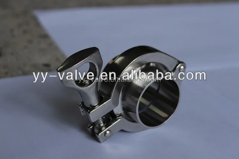 
sanitary food grade SMS DIN 3A standard SS304 SS316L pipe clamp ferrule length 12.7 21.5 28.6 or as customer request 
