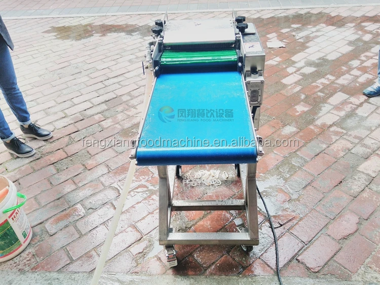 Industrial Automatic Giant Squid Wings Strips Cutting Slicing Machine