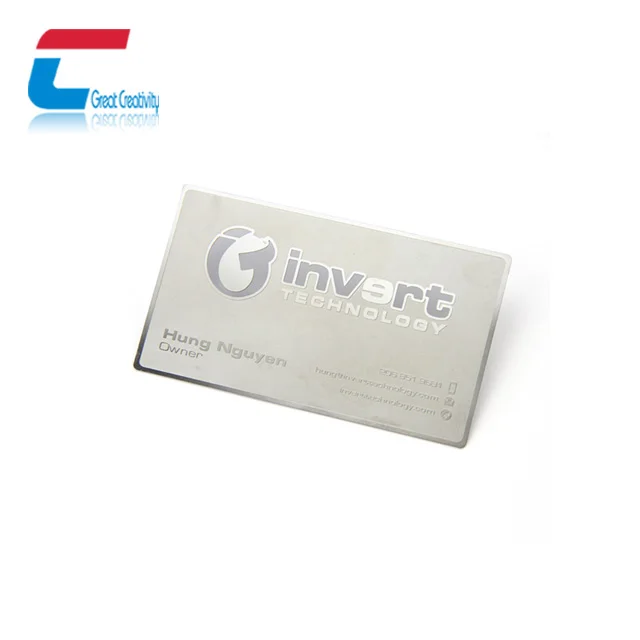 Metal blank business card stainless steel loyalty cards