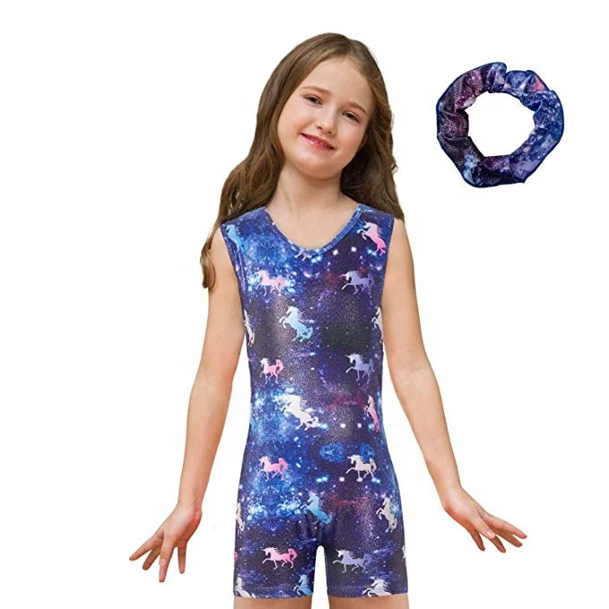 
Gymnastics Leotards for Girls Kids Sparkle Rainbow Unicorn 