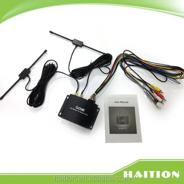 car satellite tv antenna ISDB-T car digital tv receiver with double antennas can work in 160km/h