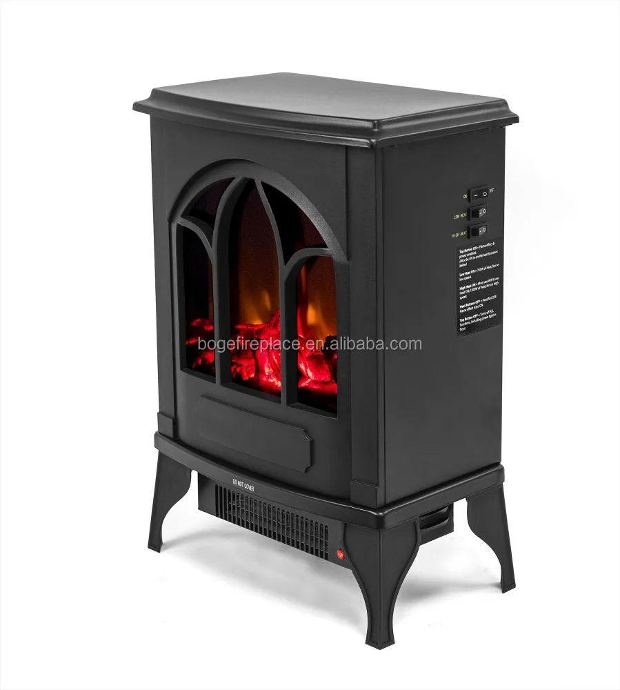 Freestanding electric fireplace stove with wood burning,120v electric stove indoor