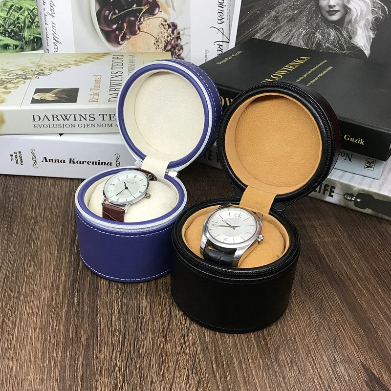 new products pocket leather single travel Wholesale luxury customized watch box, watch boxes custom
