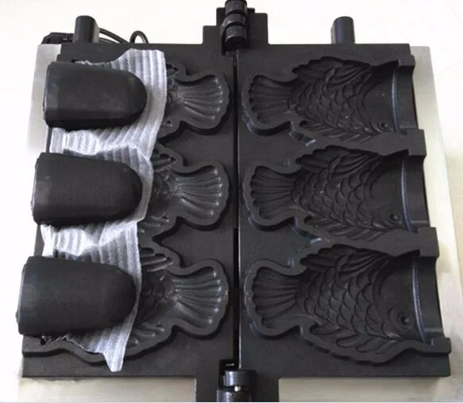 Factory waffle ice cream cone wholesale 220v /commercial fish taiyaki machine