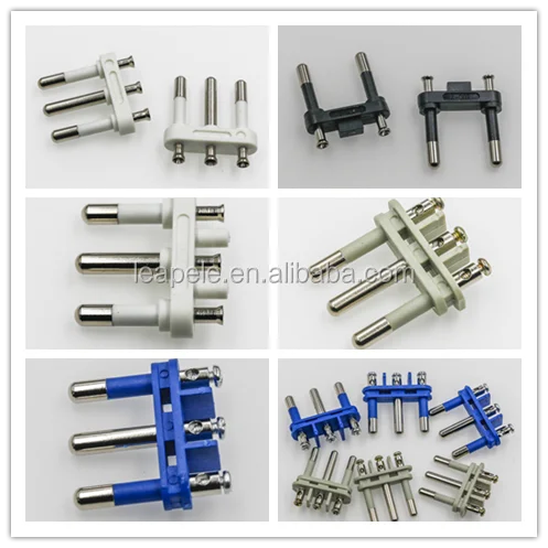IT-106 italy plug insert 5.0MM 16A 3-pin,3-pole,3-prong Semi-insulated for adapter