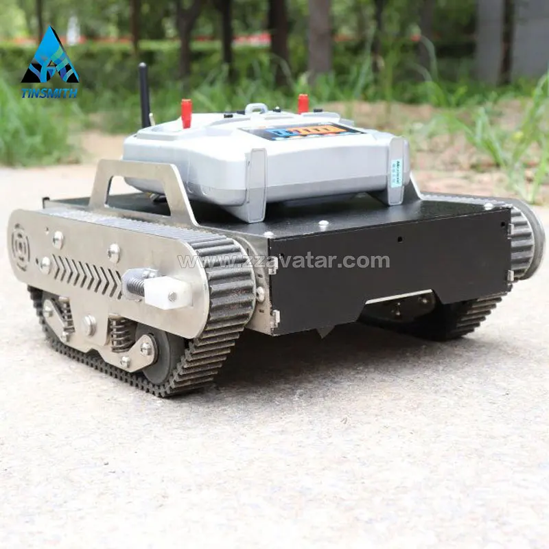 Remote control small rubber track robot tank chassis