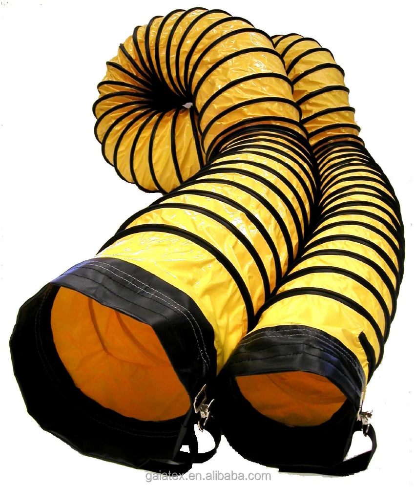 Mine ventilation duct brattice PVC laminated coated fabric