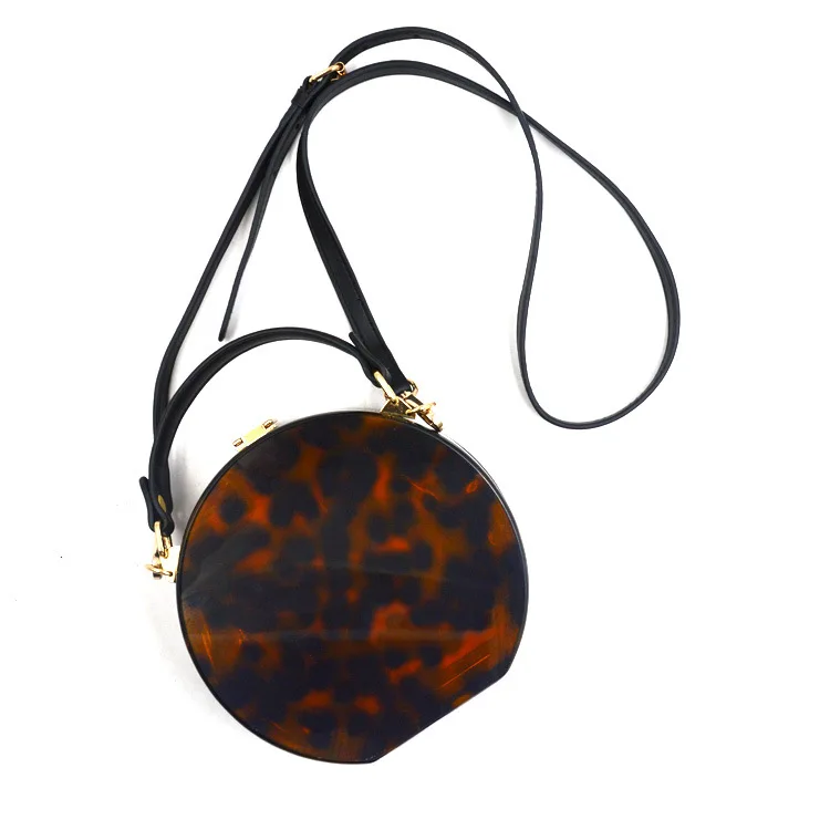 Round acrylic evening purse handbag dinner clutch bag tote bag