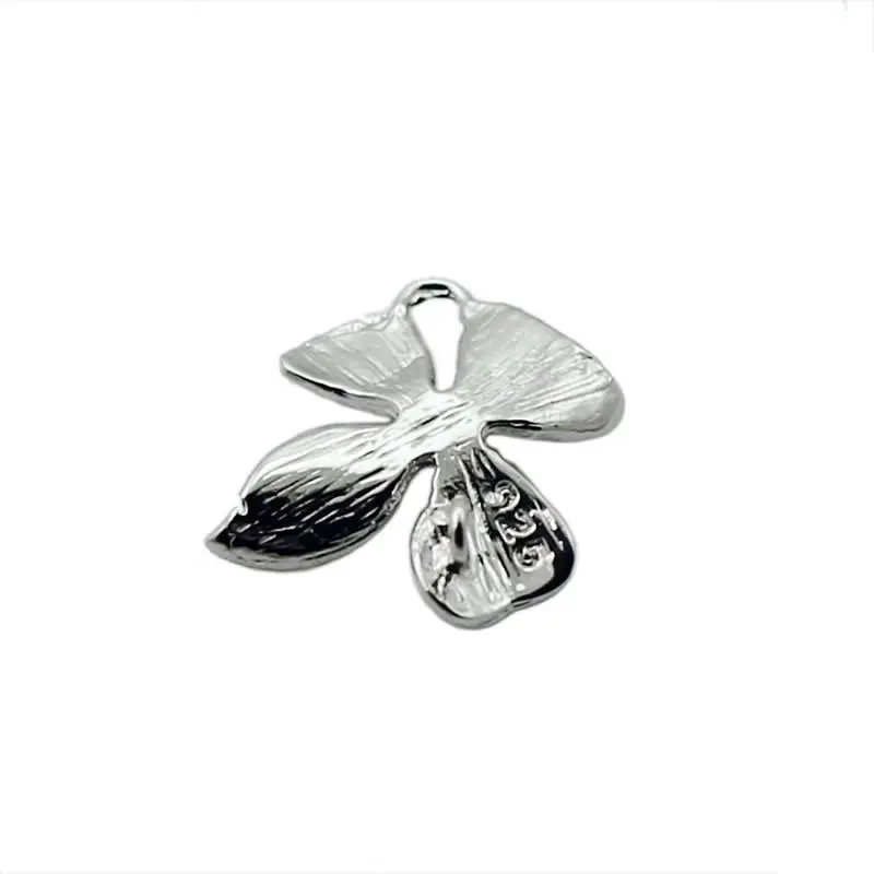 Beadsnice 30902 flower connectors sterling silver 925 orchid pendant necklace connector wholesale jewelry findings