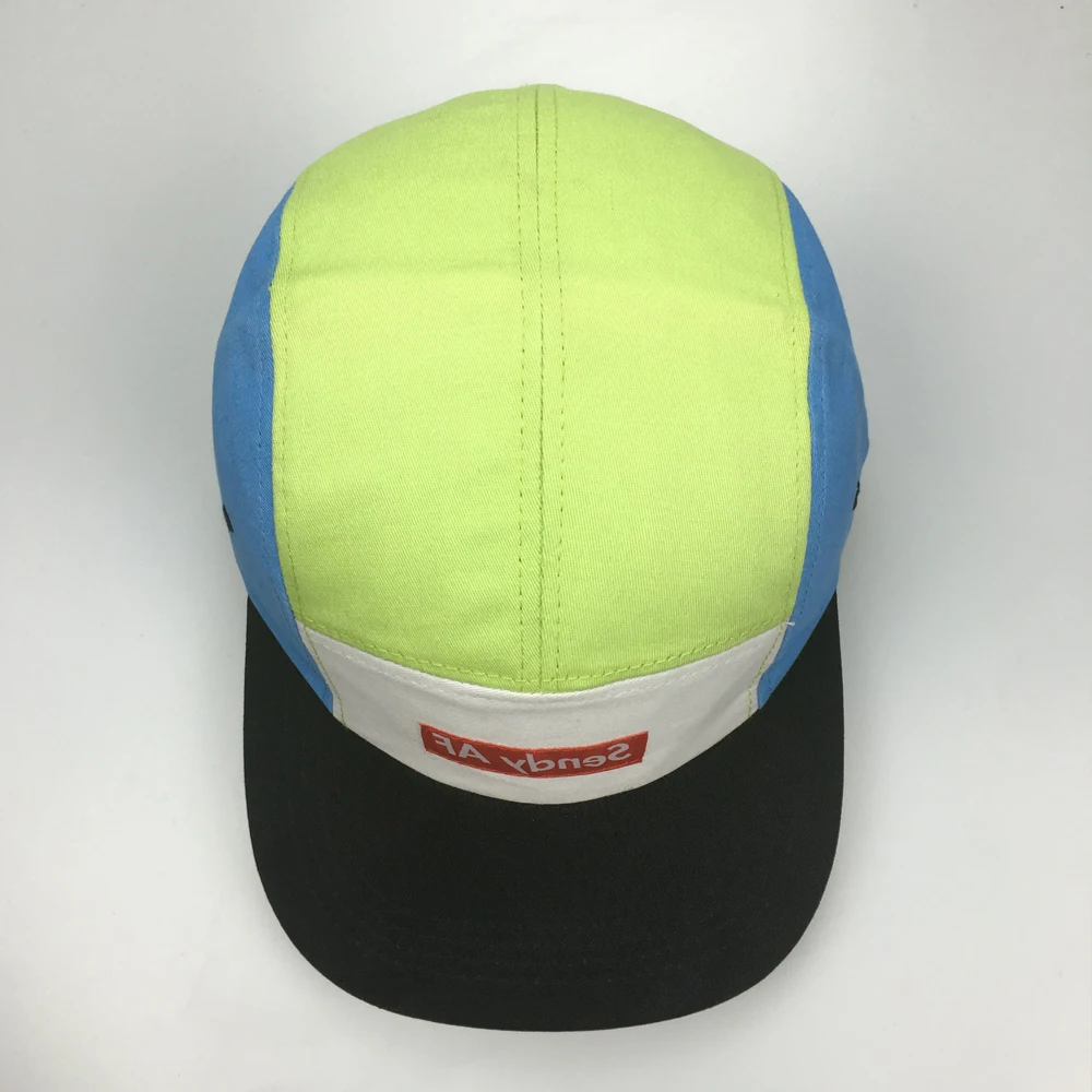 
Fashion custom flat brim 5 panel cap for men 