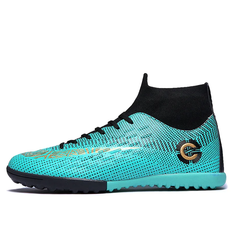 High ankle mens TF outdoor soccer football training shoes combat sport football boots