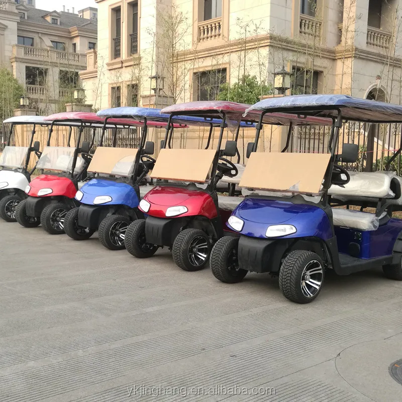 jinghang 2+2seats sightseeing vehicles 4seater gas golf cars for children