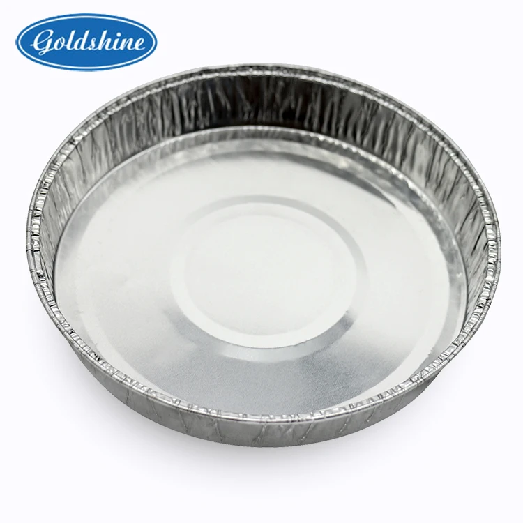 Round Cheesecake Container with Lids Microwave Aluminium Foil Food Grade Aluminum Tray Disposable Baking Recyclable Goldshine