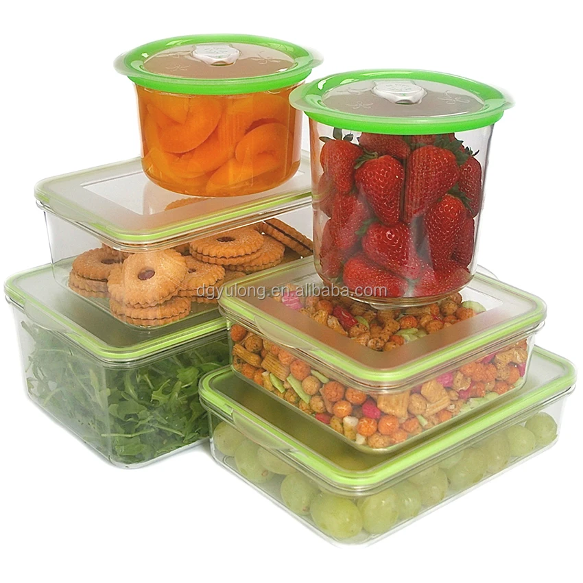 Вакуумный контейнер для пищевых продуктов, прямоугольные пластиковые вакуумные пищевые контейнеры с насосом, без БФА